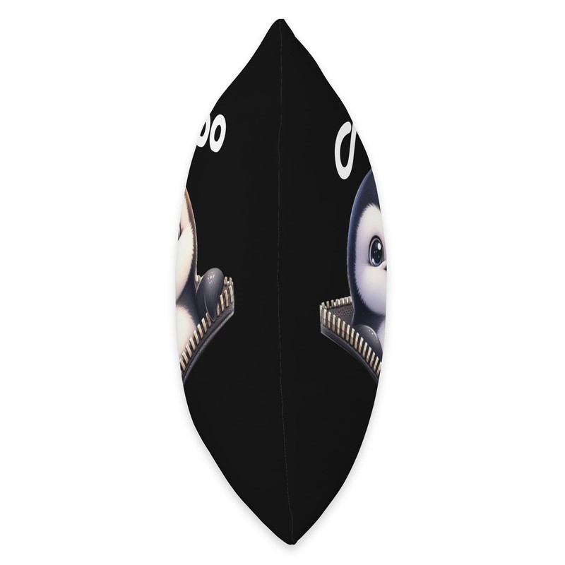 Funny - Peek-a-boo - Penguin Throw Pillow