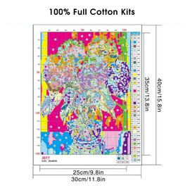 atnayo Flowers Stamped Cross Stitch Kits for Adults, 30 x 40cm Cross Stitch Kit for Embroidery Beginners Home Decor