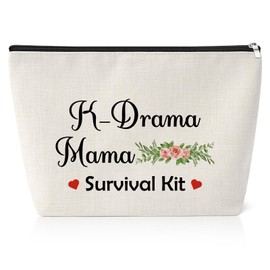 K Drama Lover Gift Korean Drama Makeup Bag Korean Drama Fan Gift K Drama Zipper Pouch Bag for Women Girls Friend Sister Birthday Christmas Valentine’s Day Presents for K Drama Lover Travel Makeup Bag