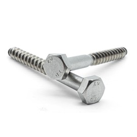 Hippo Hardware M12 (12mm X 120mm) Coach Screws A2 Stainless Steel Hex Head Lag Bolts Wood Screw DIN 571 (Pack of 5)