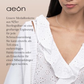 Aeon Jewellery 925 Sterling Silver Chain - 2mm Diamond Cut Link Chain I 16, 18, 20, 22, 24, 26, 28, 30 Inch I Silver Chain For Step Looks, Gifts or Pendant Replacement I Polishing Cloth & Case,