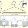 Amber Home 30 Pack 17" Strong Black Metal Wire Clothes