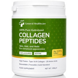 General Healthcare Hydrolysed Bovine Collagen Peptides Powder, 300g