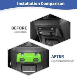 RT-TCZ for Jeep JL Rear Window Switch Panel Trim Cover Fit for Jeep Wrangler JL JLU Gladiator JT 2018 up Light Green Interior Accessories