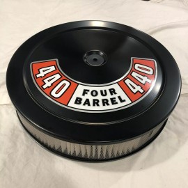 NYRM 440 AIR CLEANER BLACK AIR CLEANER White paper FILTER 440 plymouth 4 BBL CARB NEW 14"