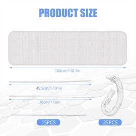 Child Safety Gate Net 300×78cm Stairway Railing Fence Mesh Protection Net, With Long Jump Belt and Nylon Rope, Easy to Clean, Suitable for Children, Babies, Toys, Pets (White)