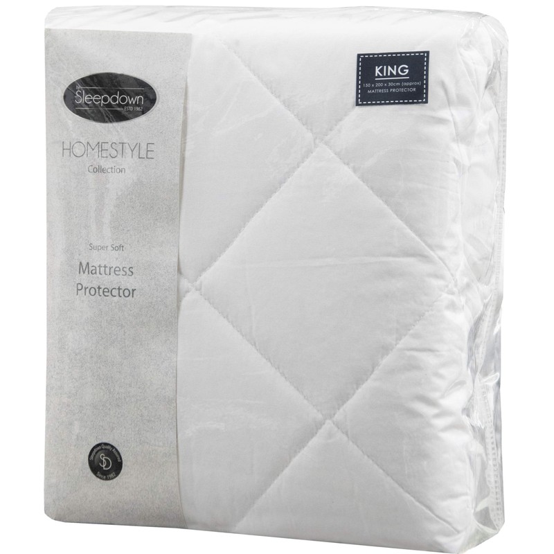 Sleepdown Quilted Fitted Mattress Protector/Pad With Extra Deep Pocket fits