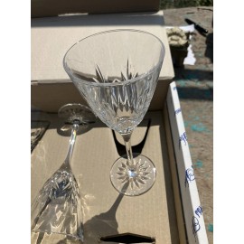 Princess House Royal Highlights Crystal Wine Glasses #743 - NEW w/Box