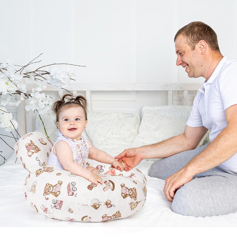 AMASKY Nursing Pillow, Breastfeeding Pillows, with Removable Pillow Cover, Machine