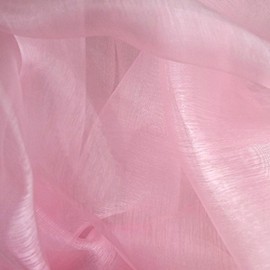 59" Wide Crystal Organza Voile Dress Dance Craft Fabric Material, per metre - Baby Pink
