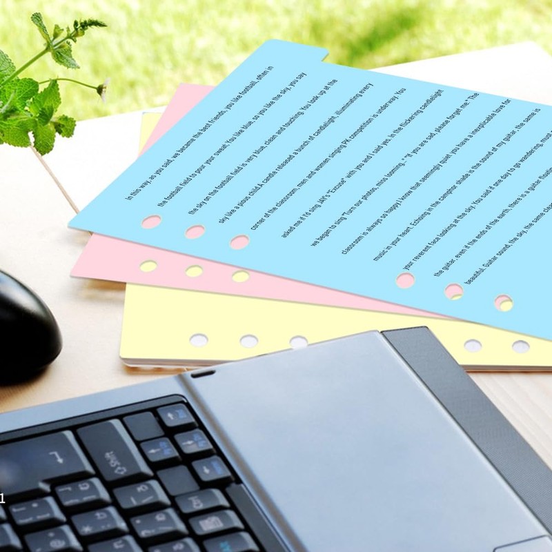 burkfeeg 25 Sheets / 5 Sets Folder Dividers A5 6