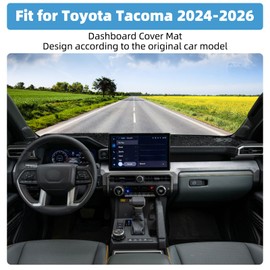 VTVWNM Dash Cover Mat for Toyota Tacoma 2024 2025 2026 Accessories Non-Slip Dashboard Cover Mat Sunshade UV Rays Protector Interior Accessories(Not fit HUD)