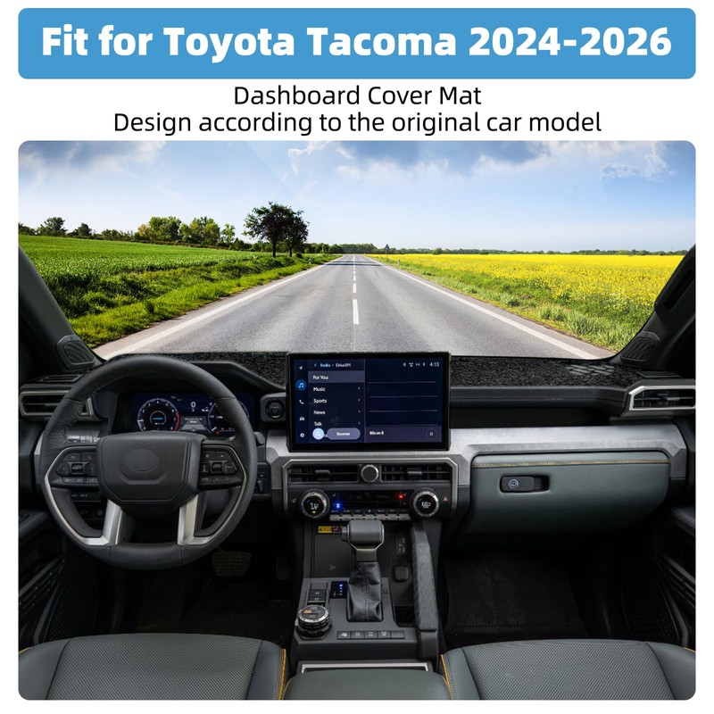 VTVWNM Dash Cover Mat for Toyota Tacoma 2024 2025 2026