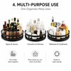 360° Rotating Countertop Organizer for Kitchen Storage – Space-Saving Metal