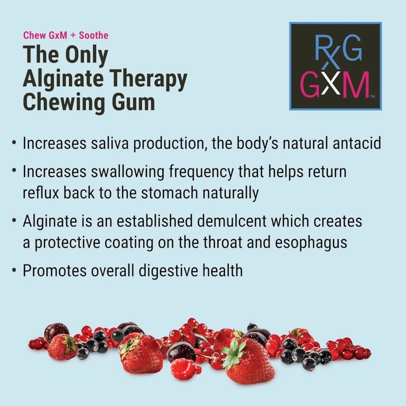 GUM Berry Soothe Gum Alginate Therapy Sodium Bicarbonate Gum for