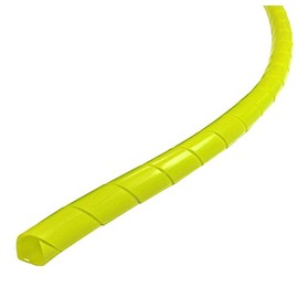 Electriduct 1/2" Spiral Cable Wrap Polyethylene Expandable Abrasion Protector Wire Sleeve - 50 Feet - Yellow
