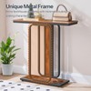 HOOBRO Narrow Console Table, 29.5" Small Entryway Table, 2-Tier Modern