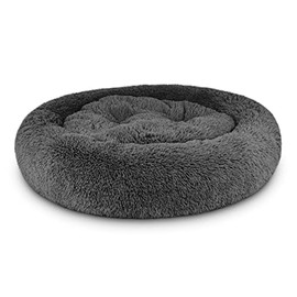 Replacement Cover ONLY for The Dog’s Bed Sound Sleep Donut Dog Bed Replacement Cover, XL Grey Plush, 114cm