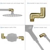 Solid Brass Shower Elbow Adapter for Shower Head, 90 Degree