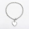 Luluadorn Women H Heart Initial Charm Bracelets Stainless Steel 26