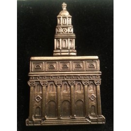 NAUVOO TEMPLE Antique Gold 1-1/4" Lapel Pin Mormon