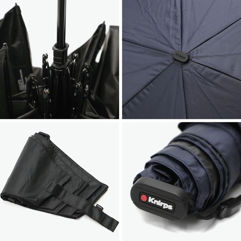 Kunirps US050-1001 Ultra Light Slim Folding Umbrella, Lightweight, For Rain