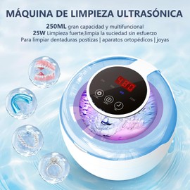 ZVXCABV Limpiador Ul Trasónico Dental, Limpiador Ultrasónico De Retenedores, Ultrasónico UV Con 4 Modos, Adecuado Para Limpiar Aparatos Dentales, Dentaduras Postizas, Retenedores y Joyas