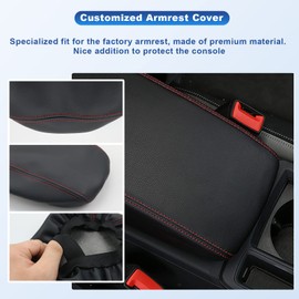 CDEFG Compatible with Q3 F3 2019-2022 2023 2024 Centre Armrest Armrest Cover Scratch Protection Centre Console Faux Leather Armrest Box Cover Car Interior Accessories