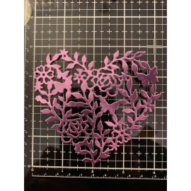 4pc 4” pink foil heart cardstock Embellishments for cards and scrapbooking