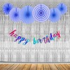 Hoomtry Silver Backdrop, Silver Streamers Photo Backdrop Disco Photo Backdrop
