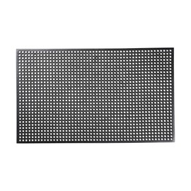 Deflecto General Purpose/Utility Floor Mat, Anti-Fatigue, Recycled Materials, 1/2", Rectangle, Beveled Edge, 36" x 60", Black (FMRGP3660BK)