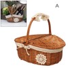 Picnic Basket Handmade Camping Wicker Picnic Basket Shopping Storage Basket