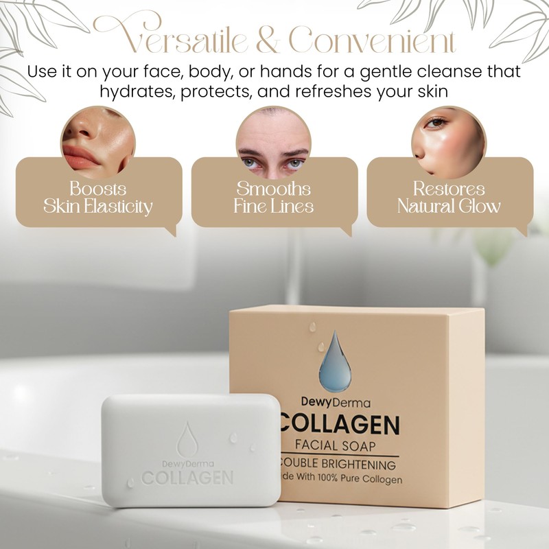 100% Pure Collagen Bar Soap For Men & Women |