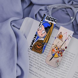 Lumbor37 Separador de Libros, Marcapáginas para Hermosas pinturas, Marcadores Página Magnéticos, Marcadores de Impresión de Arte de Pintura para el Sinfonía, Oficina Papelería Lectura (12P)