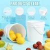 UMETASS 3PCS 2.5 Gal White Buckets Set, Durable Plastic Storage