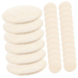 TOVINANNA 36pcs Loofah Slices Face Buffer Exfoliator Facial Scrub Pads Facial Loofah Pads Face Loofah Beige