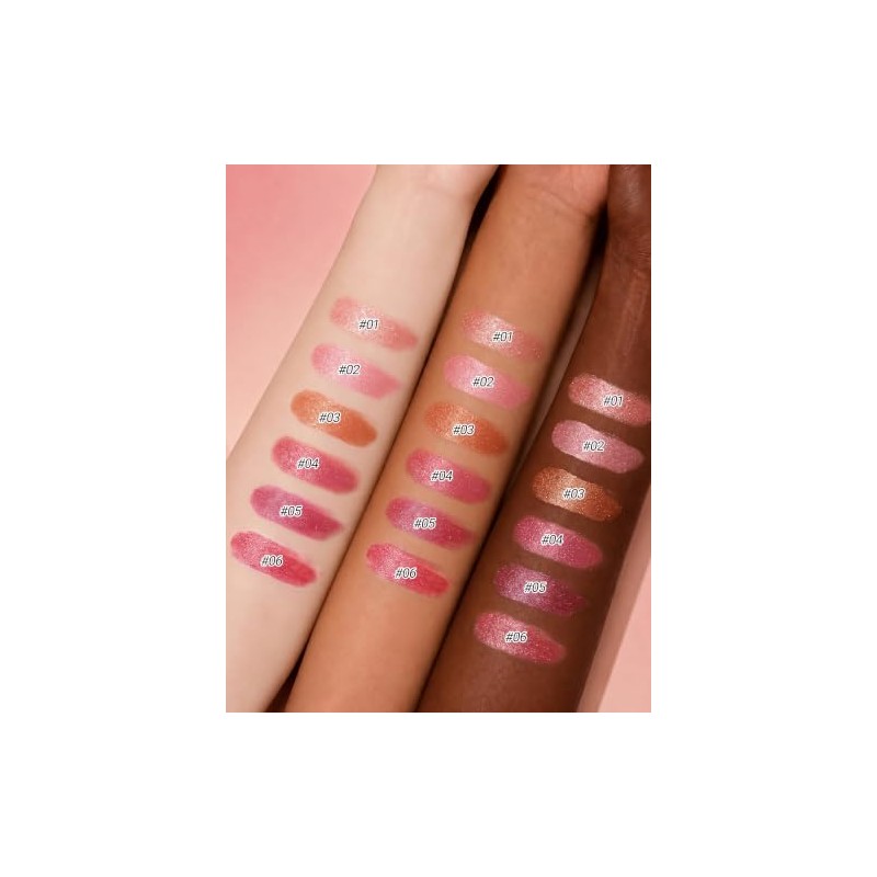 Erinde Lápiz Labial Mate con Purpurina Metálica, Tinte Labial Duradero,A03#