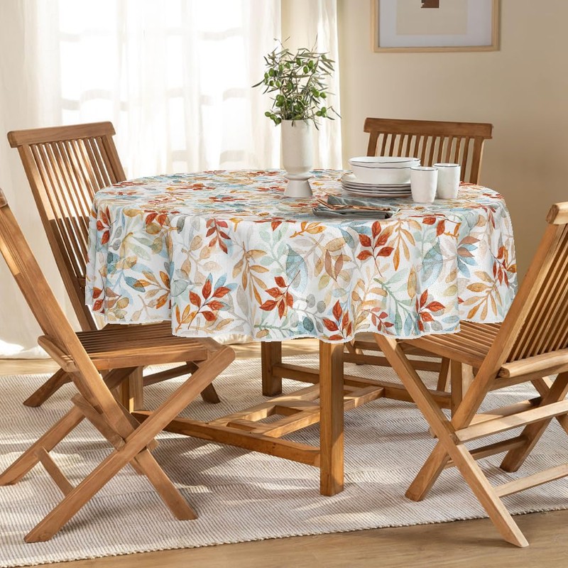 Artoid Mode Leaves Autumn Table Cloth, Round 120 cm Fall