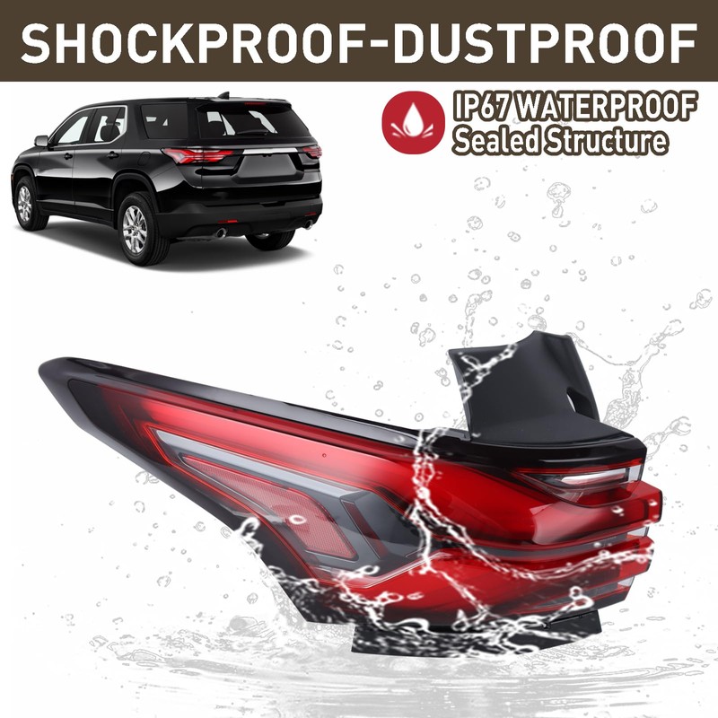 LED Outer Tail Light Rear Lamp Assembly Compatible with 2022-2024