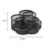 OSCO Black Wiremesh Rotating Desk Organiser | Rotating Pen Holder