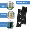BANLIN 3Pack Screen Door Hinges Black Aluminum 1/8 inch Grooved