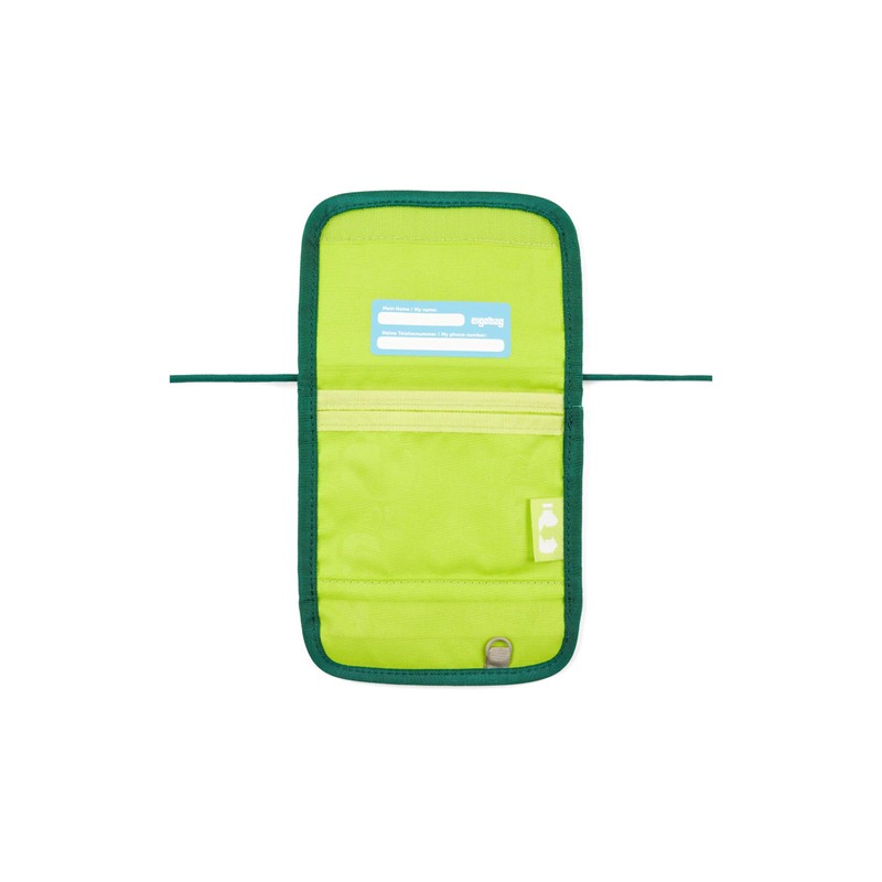 ergobag Neck pouch, change compartment, viewing window, Bärtastisch - Green,