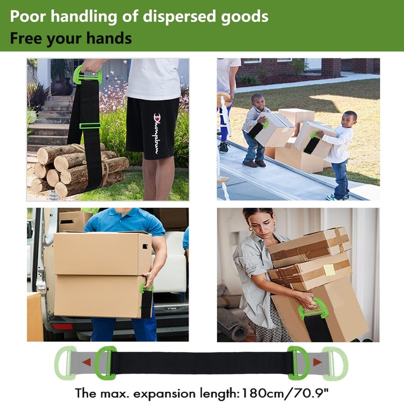 Moving Straps Lifting（Padded） one Person 2-Person Lifting and Moving System