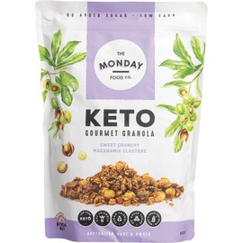 The Monday Food Co - Vegan - Sweet Crunchy Macadamia Clusters - Keto Gourmet Granola - 800g