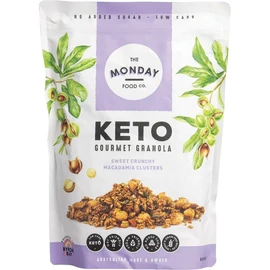 The Monday Food Co - Vegan - Sweet Crunchy Macadamia Clusters - Keto Gourmet Granola - 800g