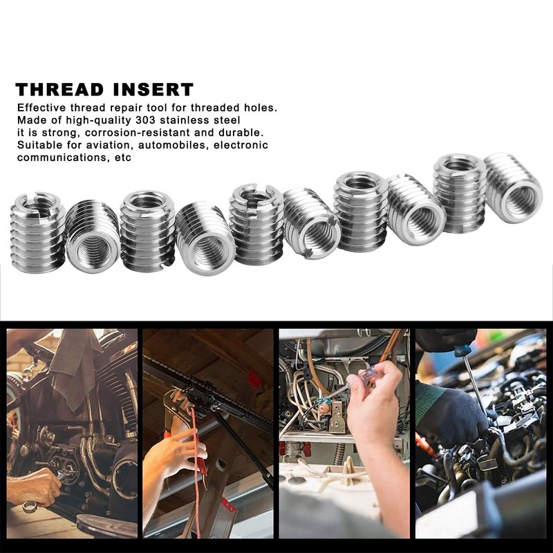 Tbest Threaded Inserts From M6 to M5, 10pcs Thread Insert