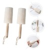 Baluue 2pcs Bathroom Cleaning Brush Loofah Pulp Scrubber for Thorough