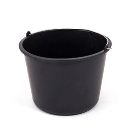 Black plastic builders bucket water mixing palstering 5 L