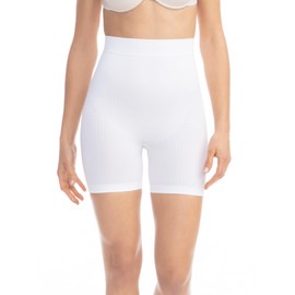 Farmacell 302 (White, S/M) Women's Push-up Anti-Cellulite Control mid-Thigh Shorts