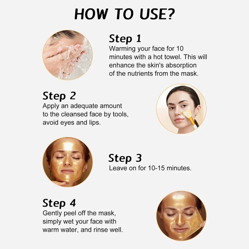 Máscara Exfoliante Gold Foil Facial Dorada Antienve
